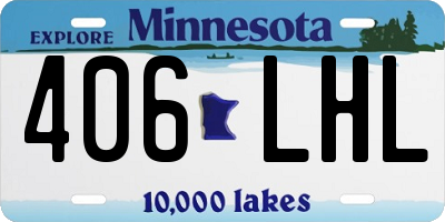 MN license plate 406LHL