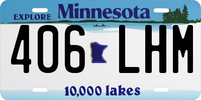 MN license plate 406LHM