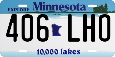 MN license plate 406LHO