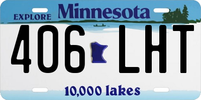 MN license plate 406LHT