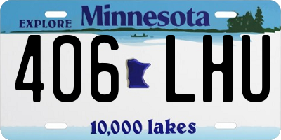 MN license plate 406LHU