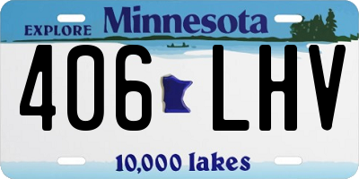 MN license plate 406LHV