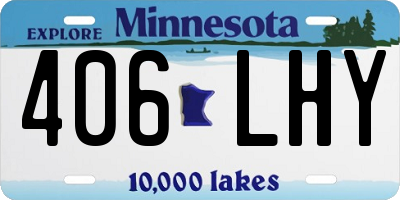 MN license plate 406LHY