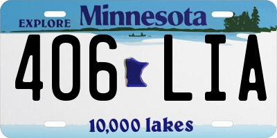 MN license plate 406LIA