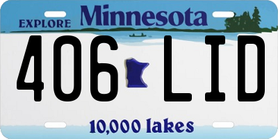 MN license plate 406LID