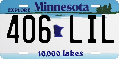 MN license plate 406LIL