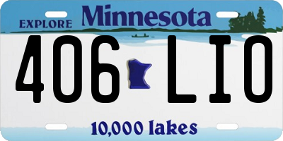 MN license plate 406LIO