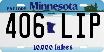 MN license plate 406LIP
