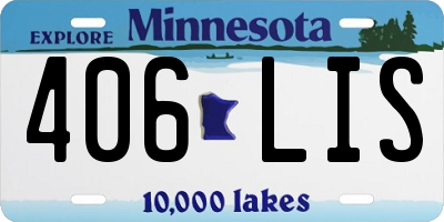 MN license plate 406LIS