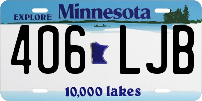 MN license plate 406LJB