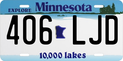 MN license plate 406LJD