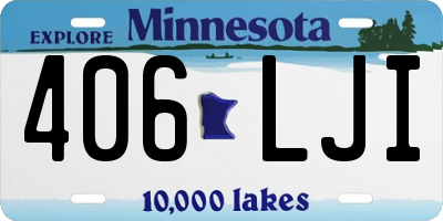 MN license plate 406LJI