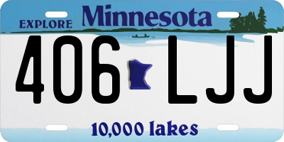 MN license plate 406LJJ