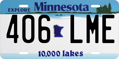 MN license plate 406LME