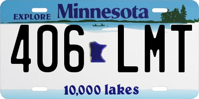 MN license plate 406LMT