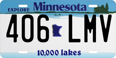 MN license plate 406LMV