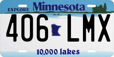 MN license plate 406LMX