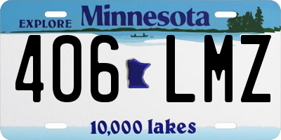 MN license plate 406LMZ