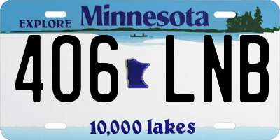 MN license plate 406LNB