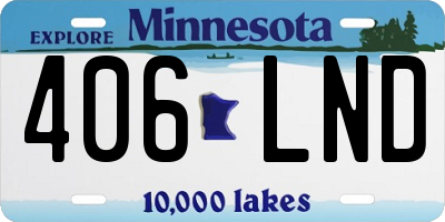 MN license plate 406LND