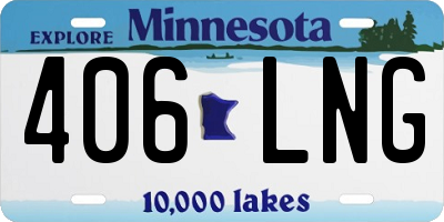 MN license plate 406LNG