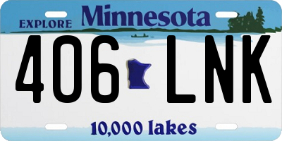 MN license plate 406LNK