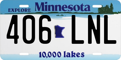 MN license plate 406LNL