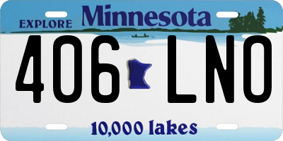 MN license plate 406LNO