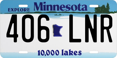 MN license plate 406LNR