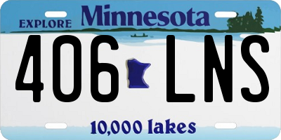 MN license plate 406LNS