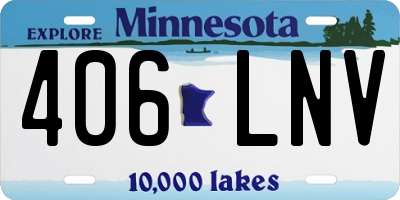 MN license plate 406LNV