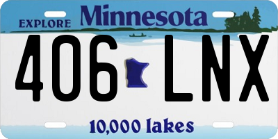 MN license plate 406LNX