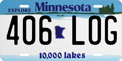 MN license plate 406LOG