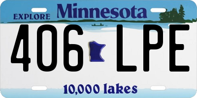 MN license plate 406LPE