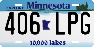 MN license plate 406LPG