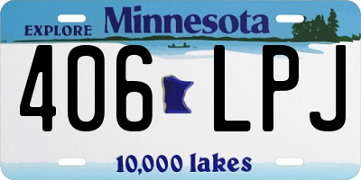 MN license plate 406LPJ