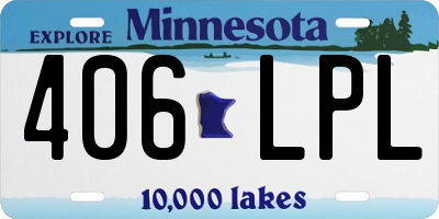 MN license plate 406LPL