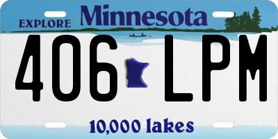 MN license plate 406LPM