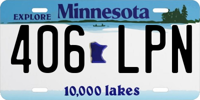 MN license plate 406LPN