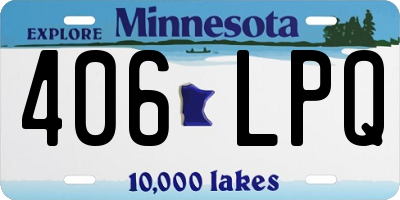 MN license plate 406LPQ