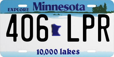MN license plate 406LPR