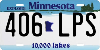 MN license plate 406LPS