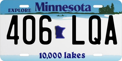 MN license plate 406LQA