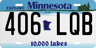 MN license plate 406LQB