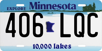 MN license plate 406LQC