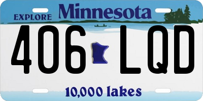 MN license plate 406LQD