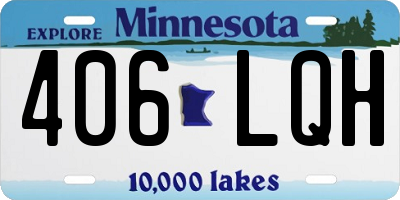 MN license plate 406LQH
