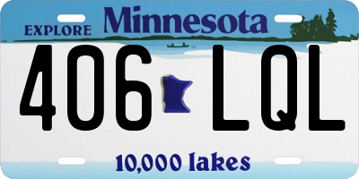 MN license plate 406LQL