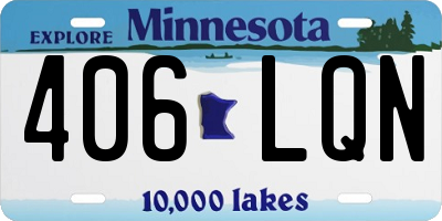 MN license plate 406LQN