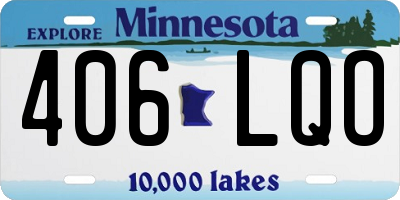 MN license plate 406LQO